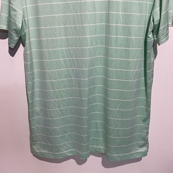 Ralph Lauren RLX Men's Green Stripe Short Sleeve Polo Shirt Size Medium - Picture 9 of 12